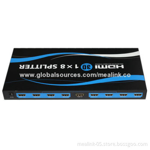 1 x 8 HDMI Splitter, Manufactured by Mealink, 5V/2A External Power Supply